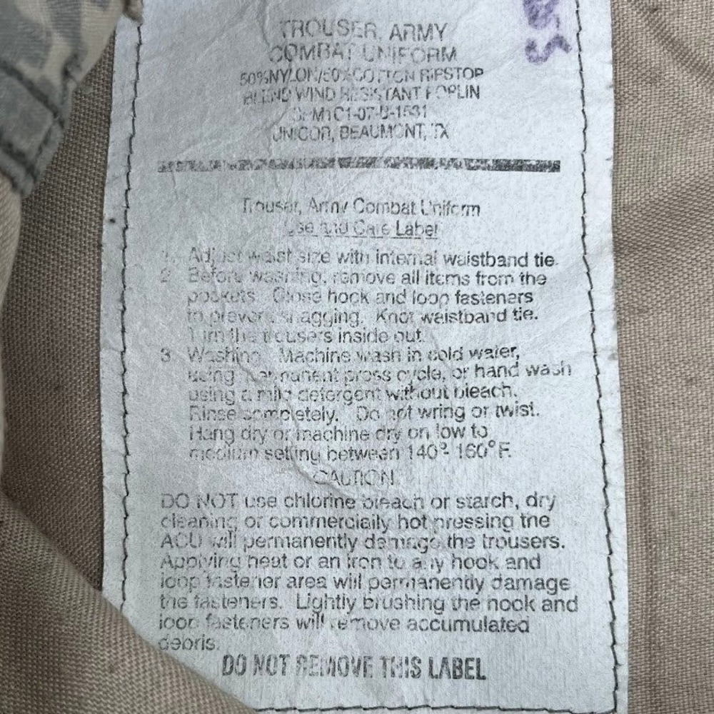 US Army ACU Digital Camo Combat Pants Small Regular Cargo Military - Picture 5 of 11